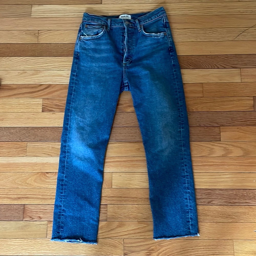 Agolde Riley Crop in Silence - Picture 2 of 10